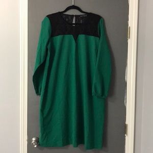 Green casual dress